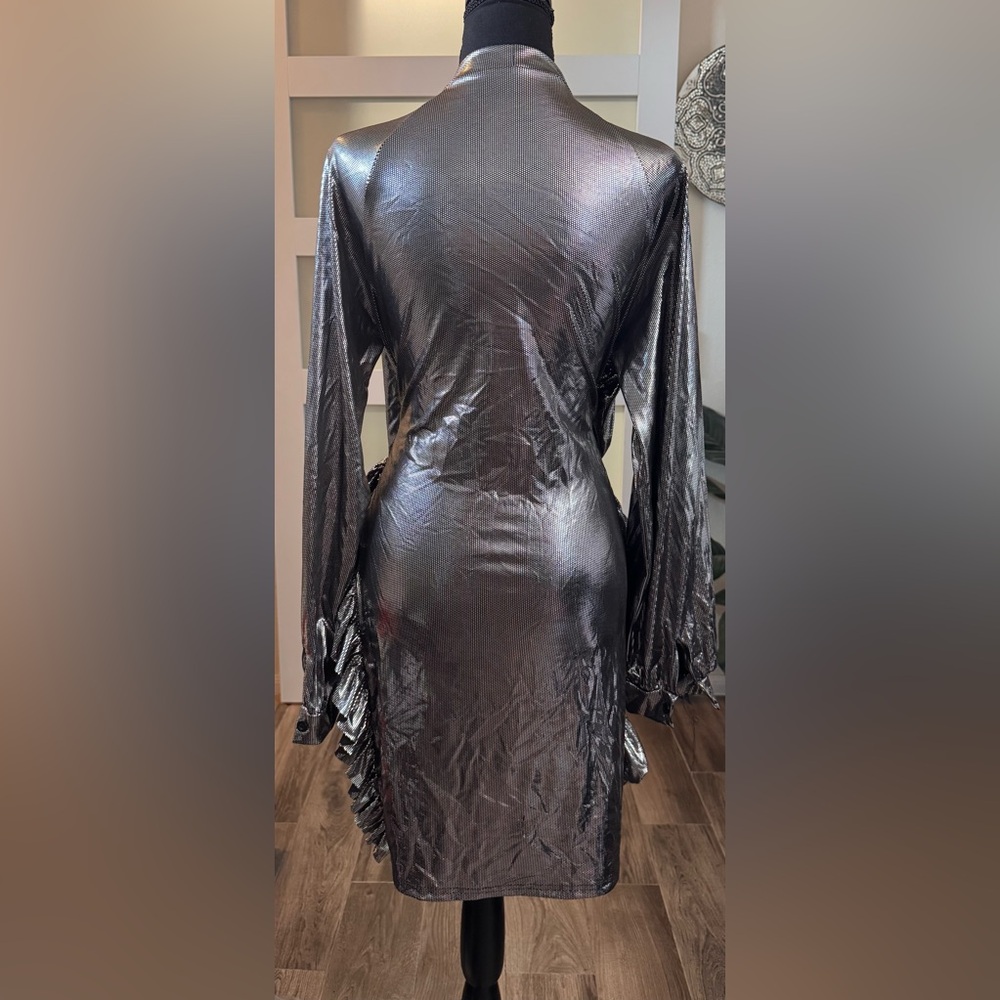 Metallic Silver Dress - Picture 2 of 2